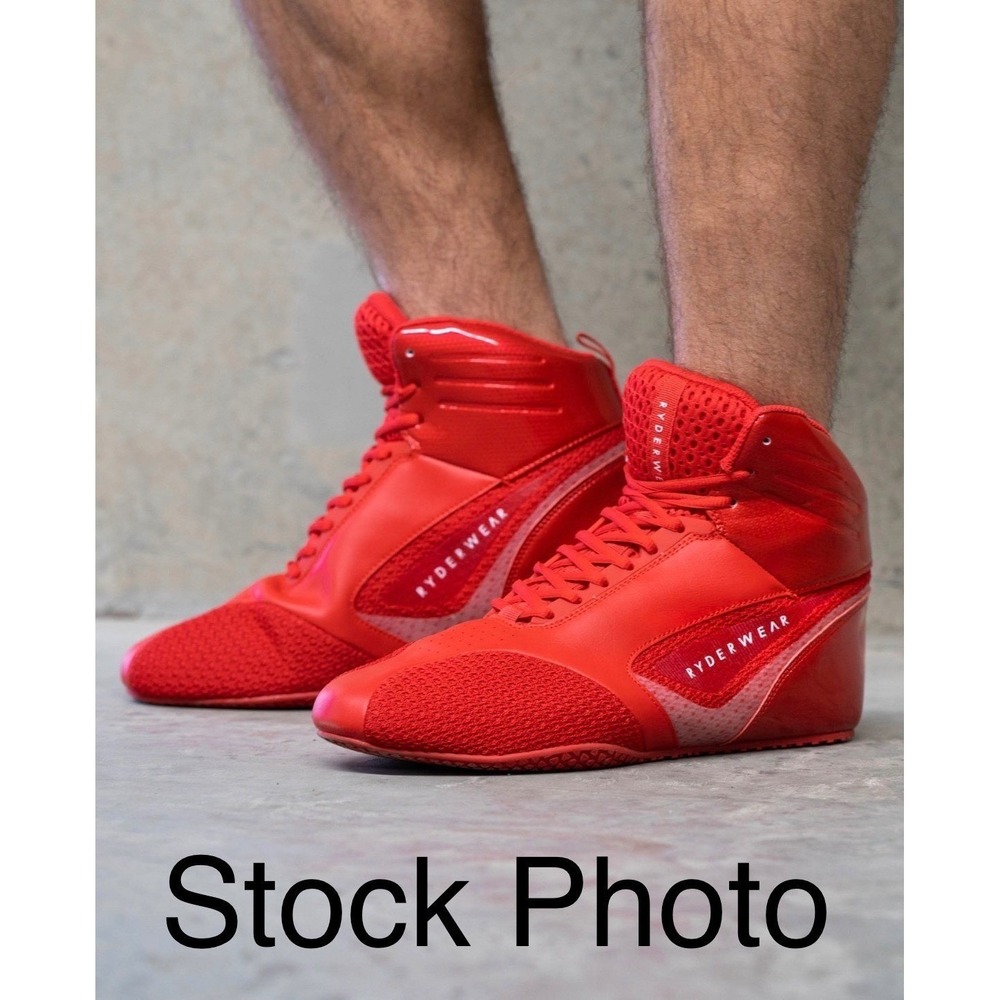 Ryderwear D-Mak Mens Red High Top Lifting Shoes Bodybuilding Gym Sneakers 14